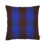 Grand kussen 50x50 Chocolate/Bright blue