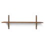 Sector Shelf wandplank single wide Smoked Oak/Brass