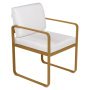 Bellevie Dining Armchair tuinstoel kussen wit Gingerbread