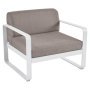 Bellevie fauteuil kussen grey taupe Cotton White