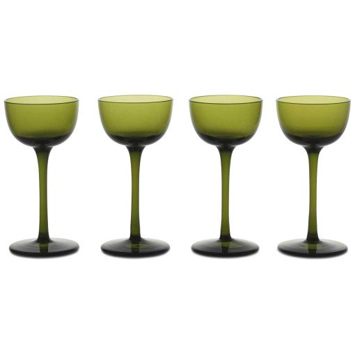 Host Liqueur glas set van 4 Moss Green