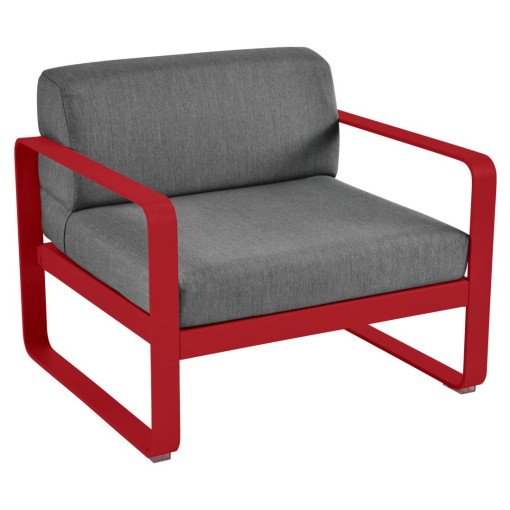 Bellevie fauteuil kussen antraciet Poppy