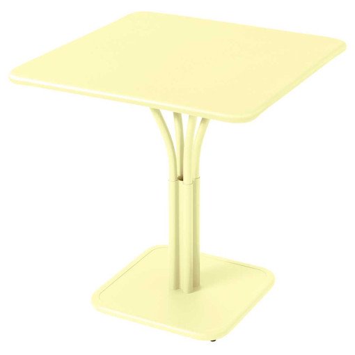 Luxembourg tuintafel massief blad 71x71 frosted lemon