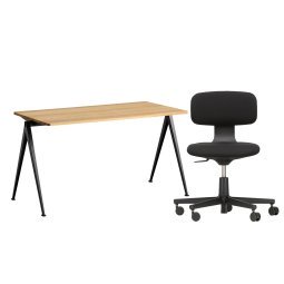 Rookie stoel low & Pyramid 01 bureau 140 Thuiswerkplek