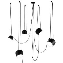 Aim 5 cluster hanglamp LED zwart