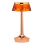 Bon Jour Unplugged tafellamp LED oplaadbaar koper, kap amber