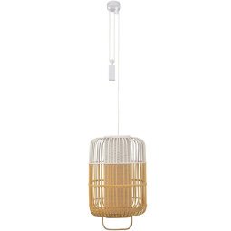 Bamboo square hanglamp large white