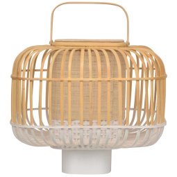 Bamboo square tafellamp small white