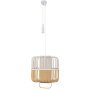 Bamboo square hanglamp medium white