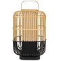 Bamboo square tafellamp large black