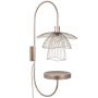 Papillon wandlamp met plateau metallic taupe