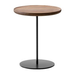 Pal bijzettafel zwart onderstel 37.5 walnut