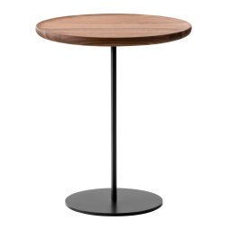 Pal bijzettafel zwart onderstel 44 walnut