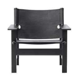 The Canvas Chair fauteuil oak black lacquered