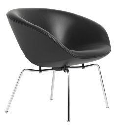 Pot fauteuil chrome Aura black