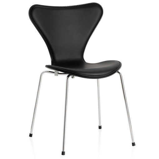 Vlinderstoel Series 7 stoel front upholstery Classic leder zwart, gekleurd essen zwart