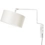 Swivel wandlamp wit frame witte kap