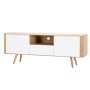 Ena dressoir tv-meubel twee 160x42 whitewash