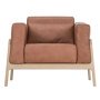 Fawn fauteuil whitewash Dakar Leather Whiskey