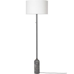 Gravity vloerlamp grijs marmer/wit