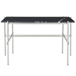 TS bureau 120x60 polished steel black marquina marble