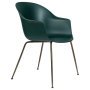 Bat eetkamerstoel antiek messing Dark Green