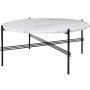 TS salontafel 80 zwart/wit marmer