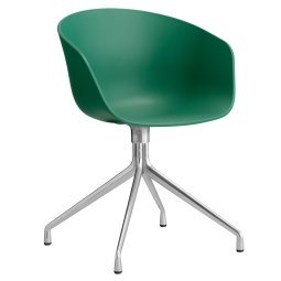 AAC20 stoel aluminium onderstel Teal Green