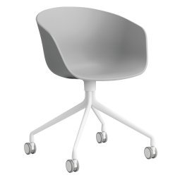 AAC24 bureaustoel wit onderstel Concrete Grey