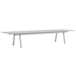 Boa tafel 420x128 Metallic Grey frame, linoleum blad