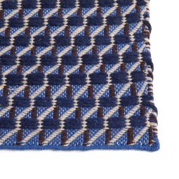 Channel vloerkleed 60x200 blauw/wit