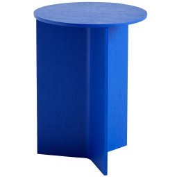 Slit Wood High bijzettafel 35 vivid blue lacquered oak