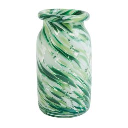 Splash vaas small Green Swirl