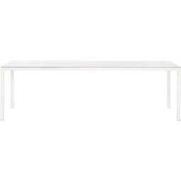 Table T12 tafel rechte hoeken  - frame: wit - top: wit laminaat - 250x95x74