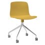 About a Chair AAC14 stoel met gepolijst aluminium onderstel Mustard