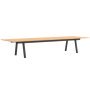Boa tafel 420x128 Charcoal frame, eiken blad