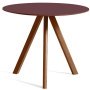 Copenhague CPH20 tafel 90cm, gelakt walnoot bordeaux