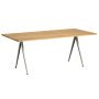 Pyramid 02 tafel 190x85 helder gelakt, beige onderstel