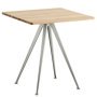 Pyramid Café 21 tafel 70x70 matgelakt eiken, onderstel beige