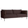 Silhouette bank 3 zits met stalen onderstel coda 382 cognac