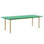 Two-Colour tafel 240x90 mint groen, oker onderstel