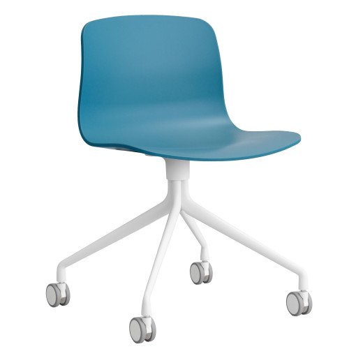 AAC14 bureaustoel wit onderstel Azure Blue