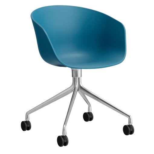 AAC24 bureaustoel aluminium onderstel Azure Blue