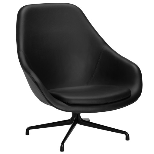 About a Lounge Chair High AAL91 fauteuil leather sierra, onderstel zwart gepoedercoat