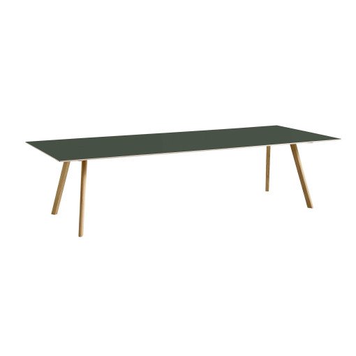 Copenhague CPH30 tafel 300x120, gezeept eiken, groen linoleum