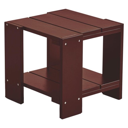 Crate bijzettafel iron red