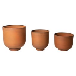 Metal Planter bloempot set van 3, ginger