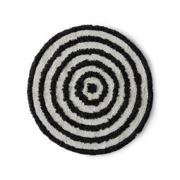 Round badmat Ø120 monochroom