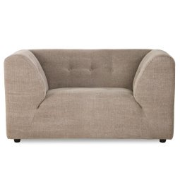 Vint Loveseat fauteuil, linen blend, taupe