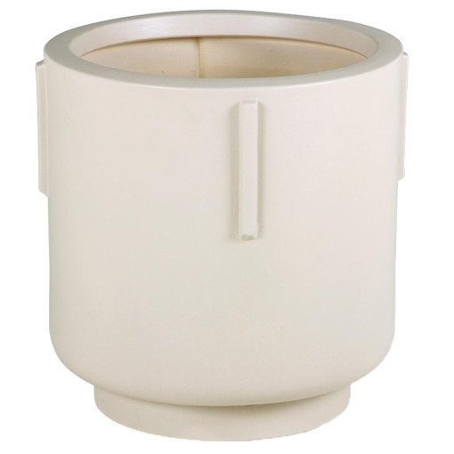 Footed Earthenware bloempot Ø42 creme